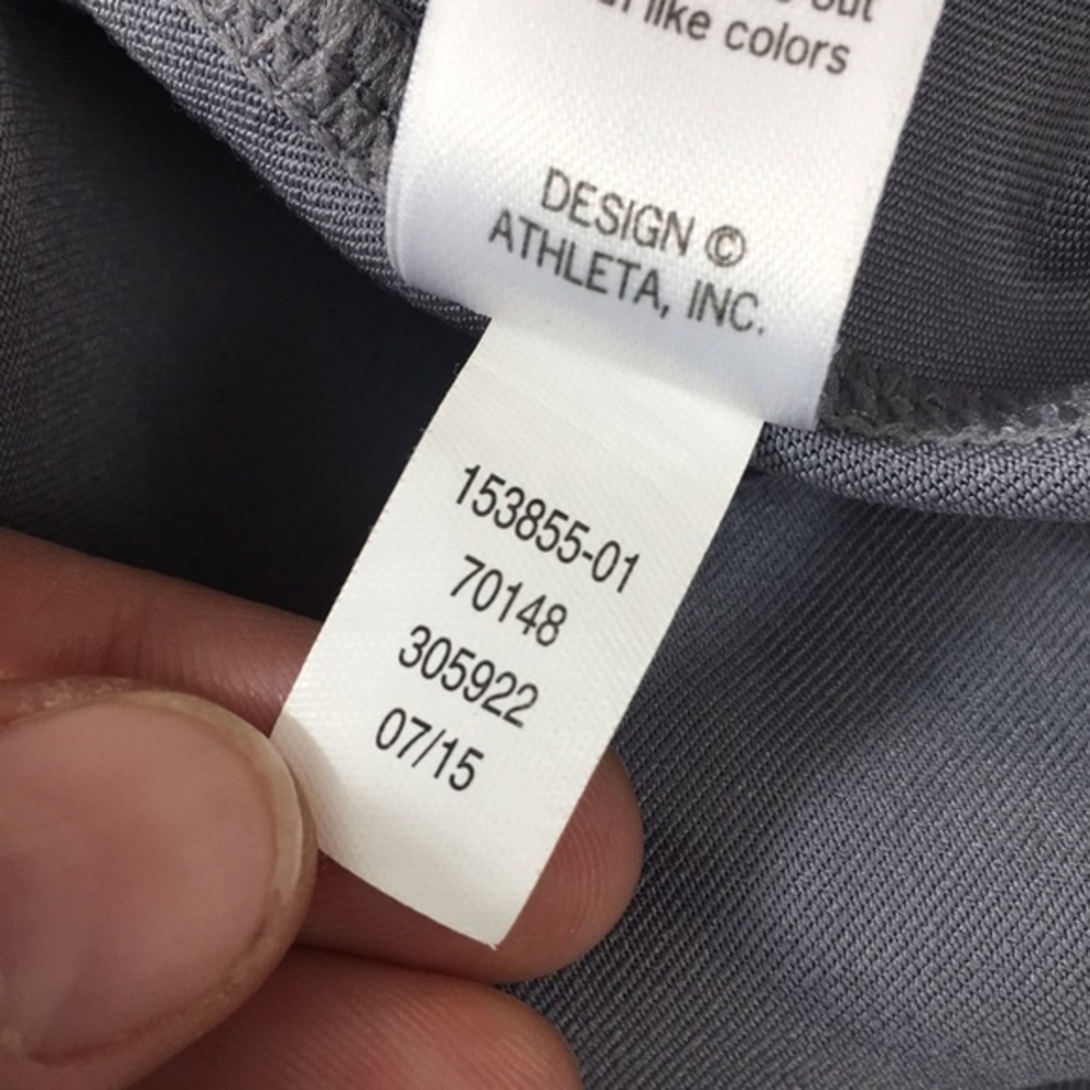 Athleta Gray Black Relay Striped Legging Womens XL Running - Picture 14 of 14